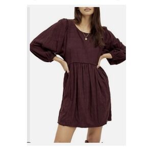 Free People Beach Get Obsessed Baby Doll Mini Dress Sz Small